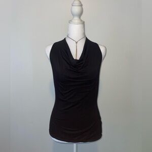 White House Black Market Womens Black Halter Neck Sleeveless Tank Top Size XS